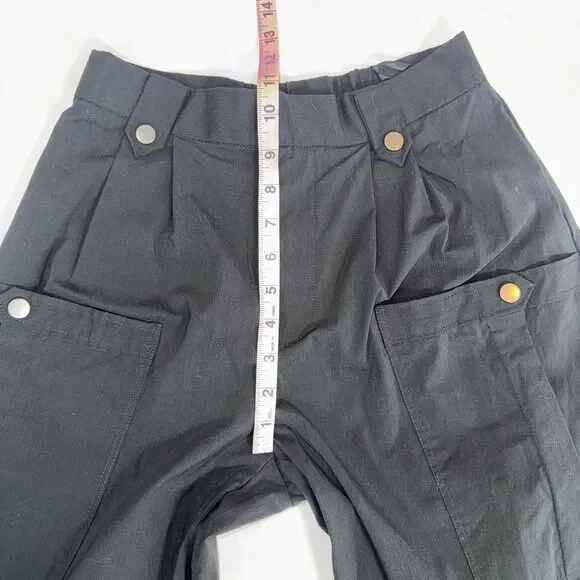 Gentle Herd Black Pocket Taper Cotton Blend Ankle Pants Women Small - Picture 5 of 9